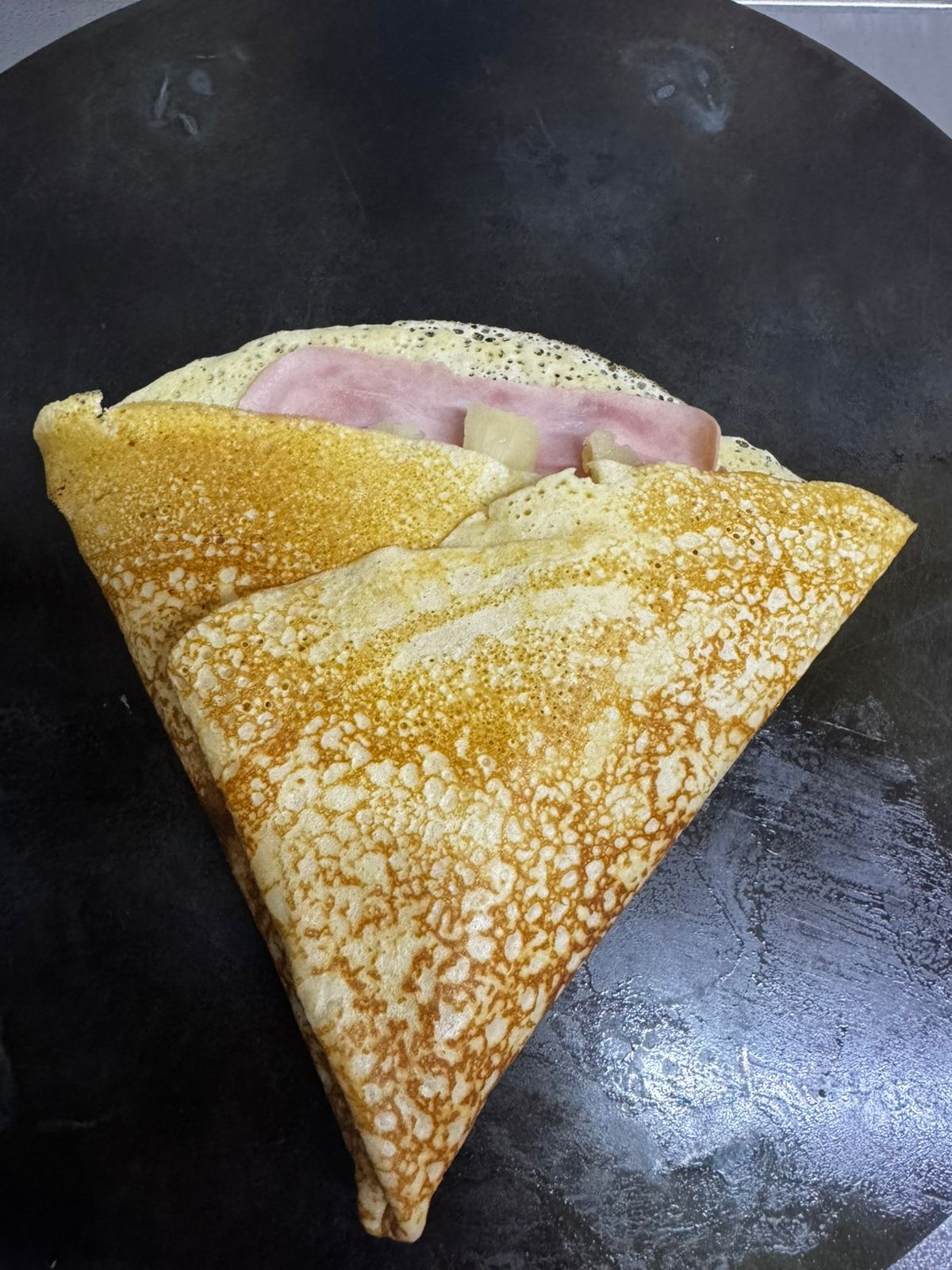 Crepa salada de jamón y queso